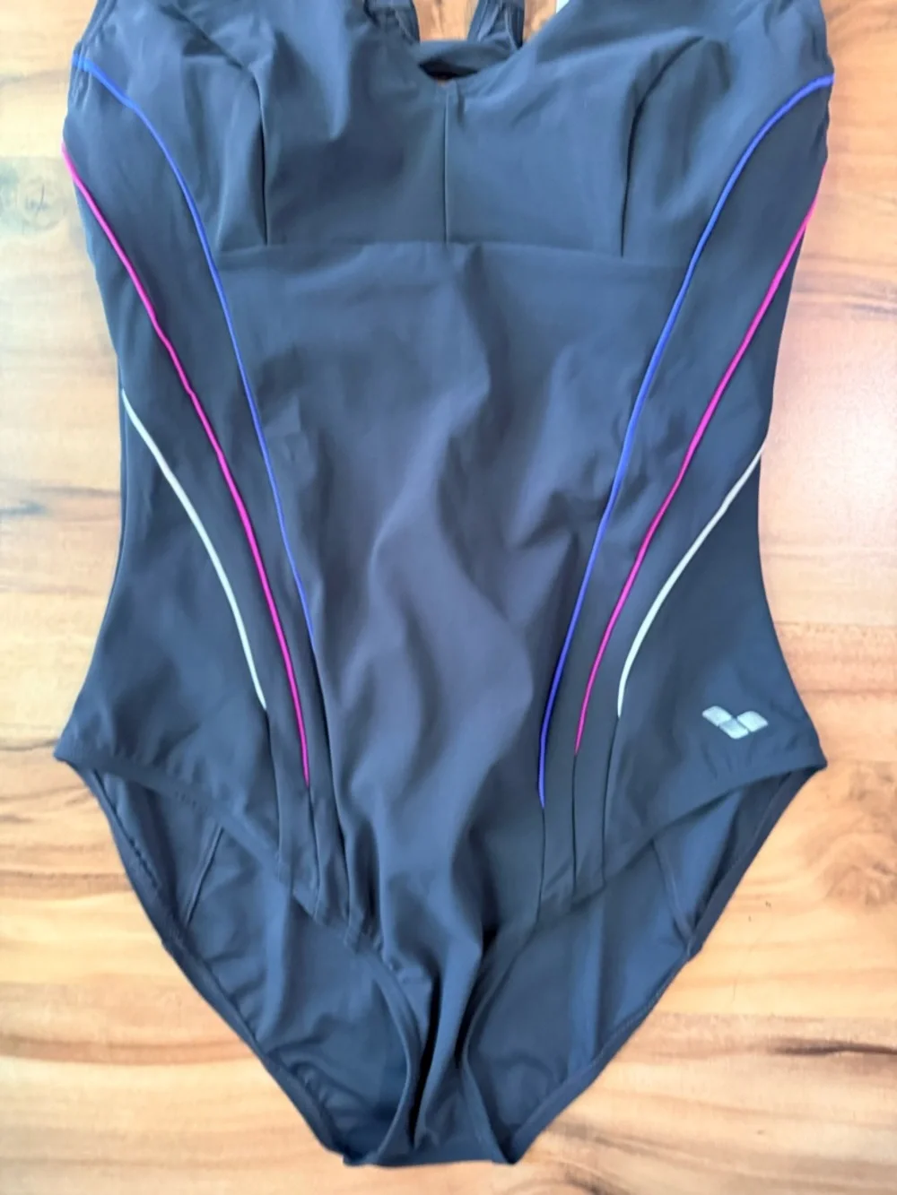 Arena SHAPEWEAR MARINA EYE BACK ONE PIECE Night Grey Bright Blue Rose Size‎ 36